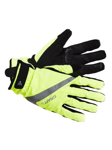 Craft Rain 2.0 fietshandschoenen geel/zwart unisex 1906144-851999