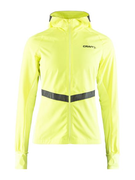 Craft Urban run hood hardloopjack geel dames 1906435-809926
