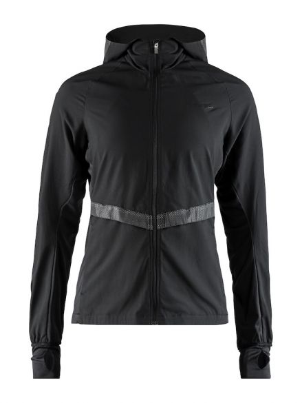 Craft Urban run hood hardloopjack zwart dames 1906435-999926
