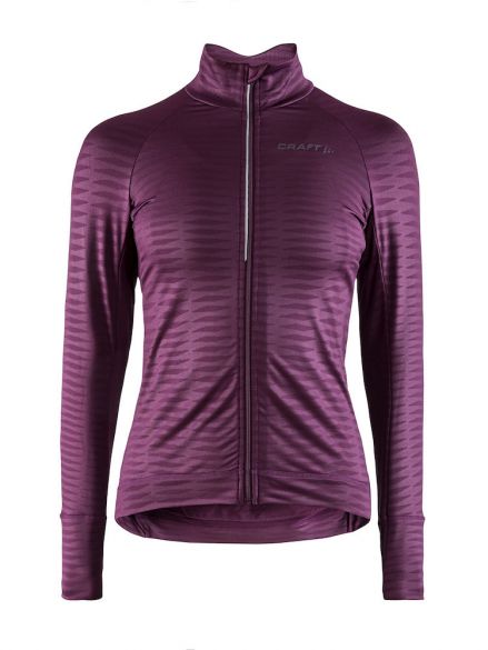 Craft Velo thermal 2.0 fietsshirt lange mouw paars dames 1906547-999000