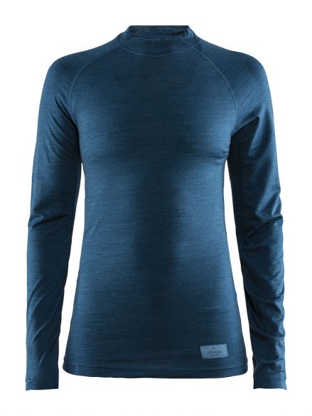 Craft Warm merino lange mouw ondershirt blauw dames 1906614-677000-VRR