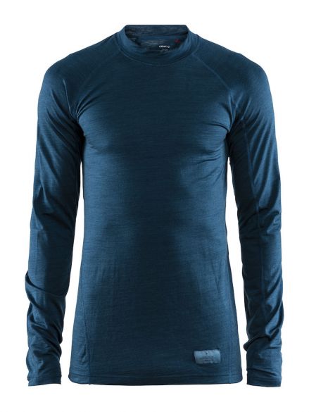 Craft Warm merino lange mouw ondershirt blauw heren 1906618-677000