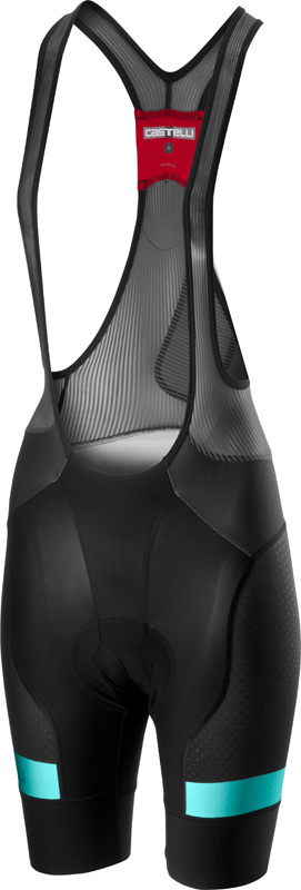Castelli Free aero 4 W bibshort team fietsbroek zwart/blauw dames 19077-468