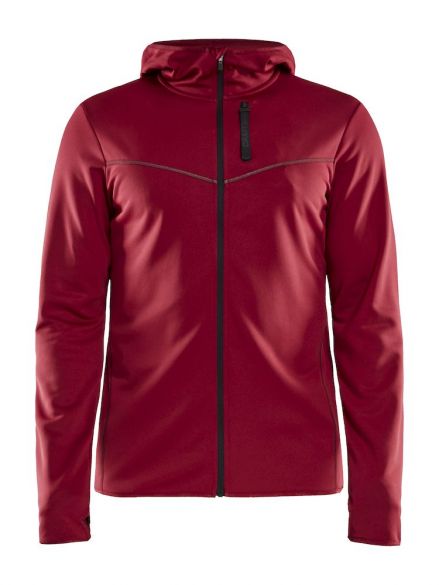 Craft Eaze FZ sweat hood hardloopjack rood heren 1907744-488000