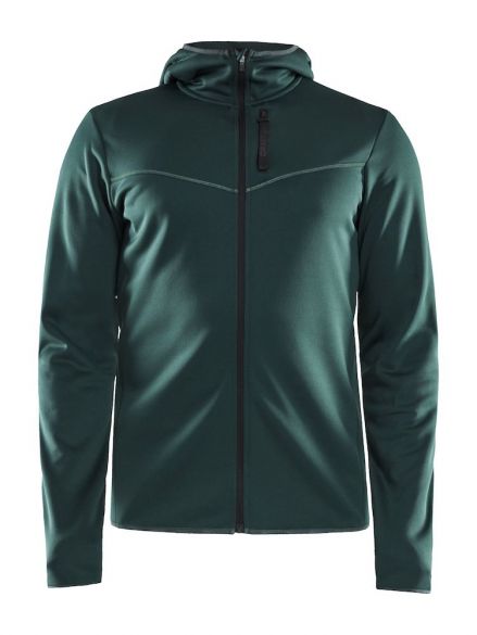 Craft Eaze FZ sweat hood hardloopjack groen heren 1907744-675000