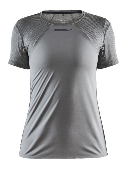 Craft Vent Mesh korte mouw hardloopshirt grijs dames 1908704-915000
