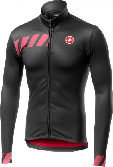 Castelli Pisa FZ lange mouw fietsshirt grijs/roze heren 19511-030