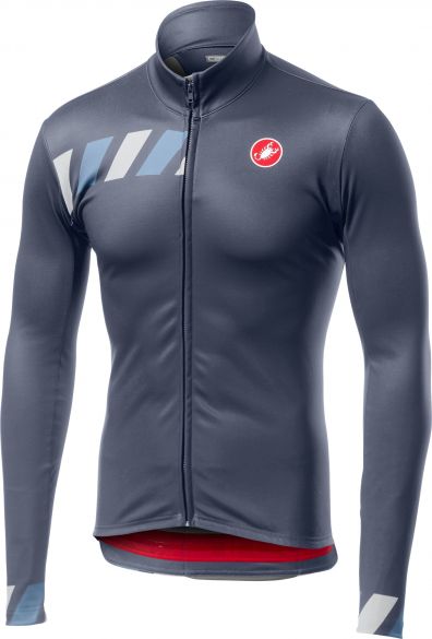 Castelli Pisa FZ lange mouw fietsshirt dark steel blauw heren 19511-070