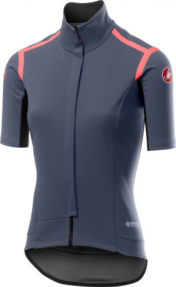 Castelli Gabba RoS W korte mouw fietsshirt dark steel blauw dames 19536-070