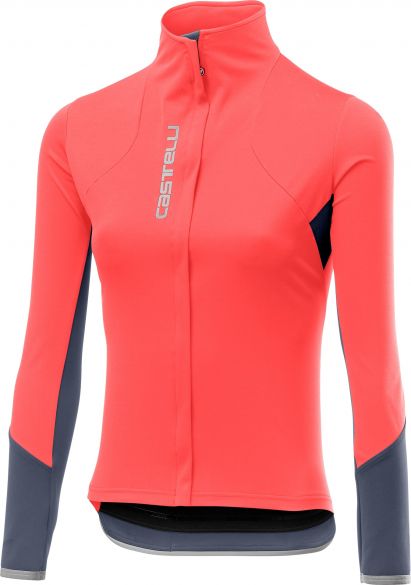 Castelli Trasparente 4 lange mouw fietsshirt roze dames 19540-288