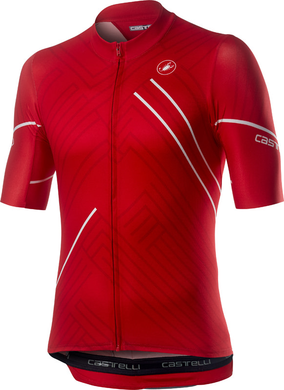 Castelli Passo korte mouw fietsshirt rood heren 20015-023