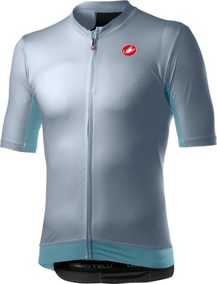 Castelli Vantaggio korte mouw fietsshirt grijs/blauw heren 20018-860