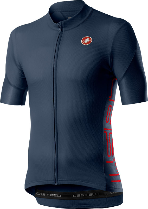 Castelli Entrata V korte mouw fietsshirt donkerblauw heren 20019-041
