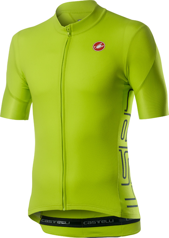 Castelli Entrata V korte mouw fietsshirt geel heren 20019-384