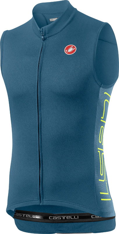 Castelli Entrata V mouwloos fietsshirt blauw heren 20020-062