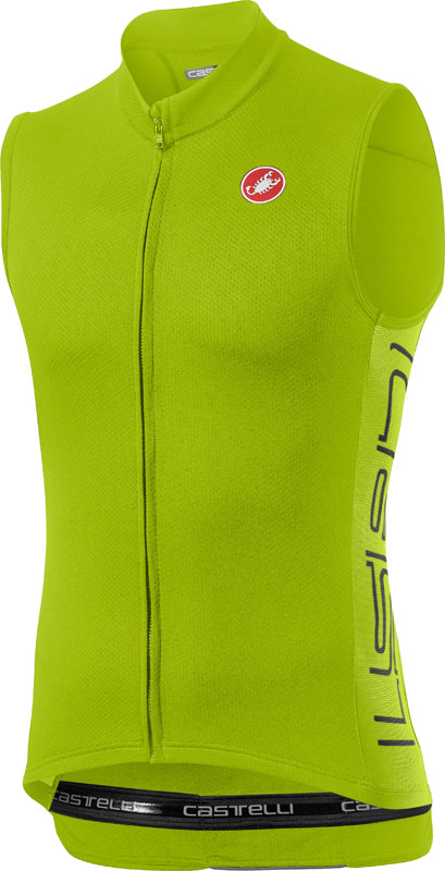 Castelli Entrata V mouwloos fietsshirt geel heren 20020-384