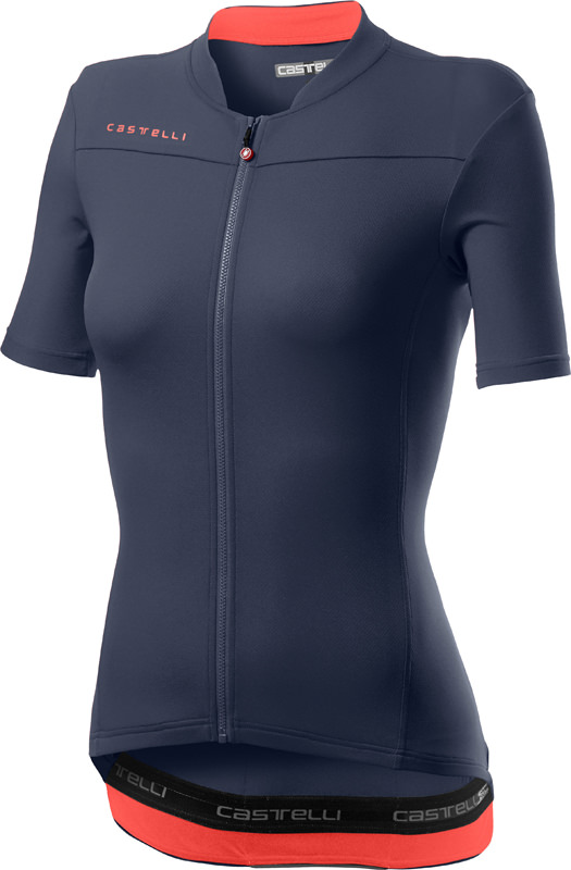 Castelli Anima 3 korte mouw fietsshirt donkerblauw dames 20068-070