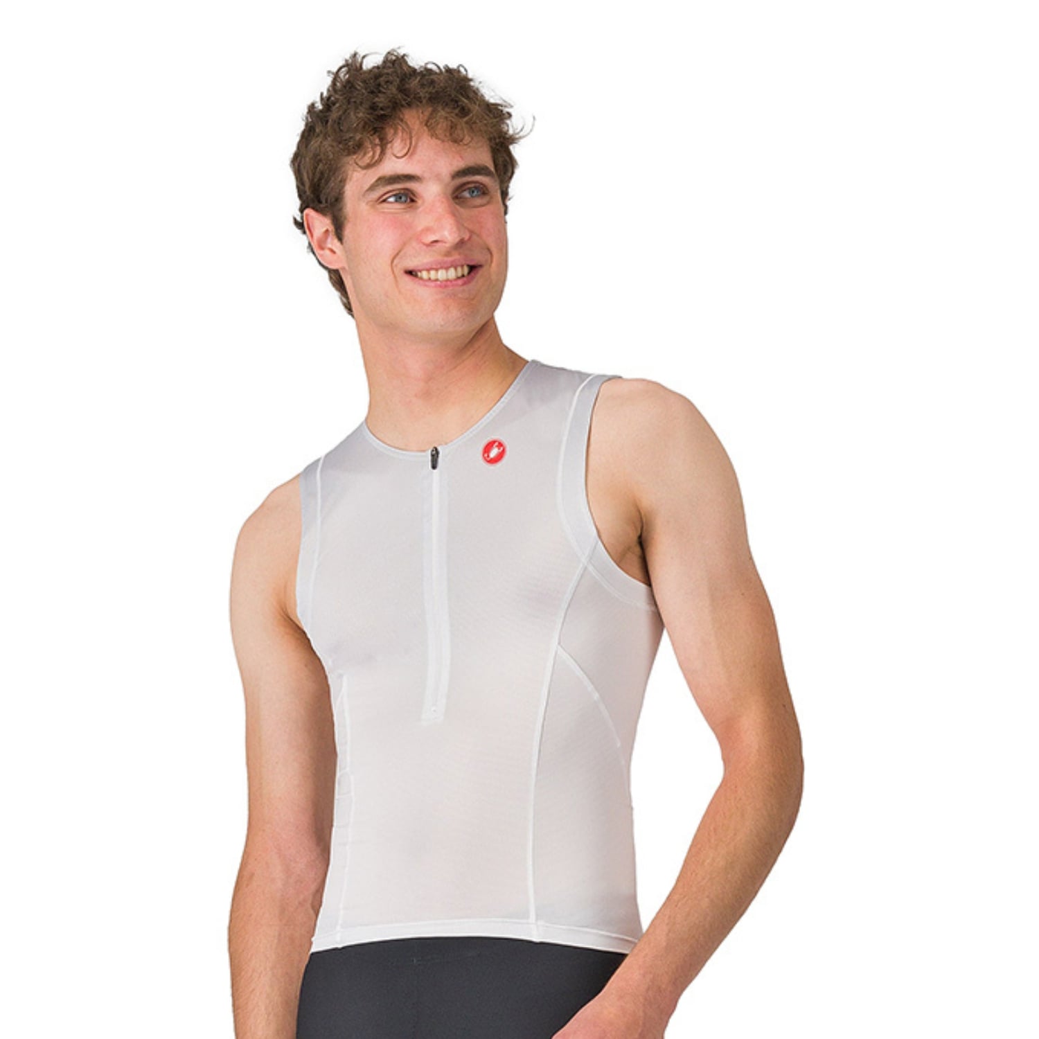 Castelli free speed 3 top sleeveless wit grijs heren 8625088-101