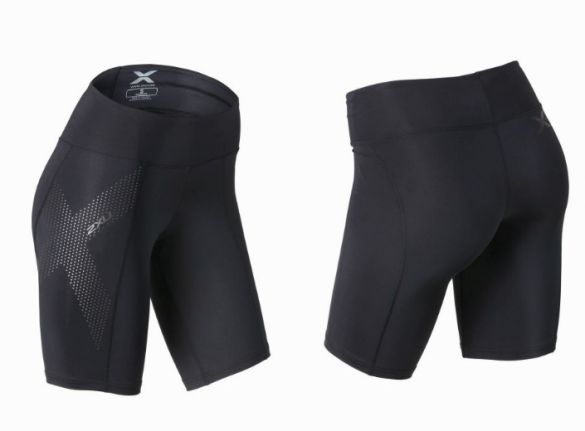 2XU Mid-rise Compressie Short zwart/grijs dames WA3027bBLK/DRF