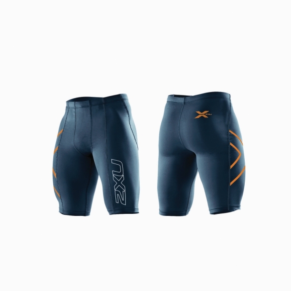2XU Compressie short zwart/oranje heren MA1931b 2015 MA1931bNVY/TCO