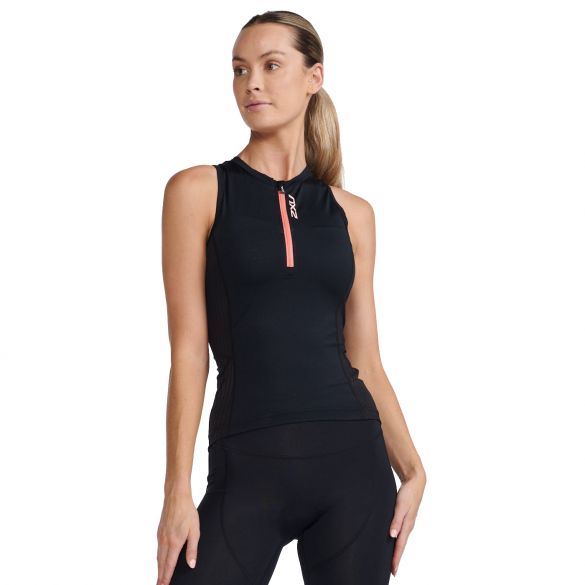2XU Aero Tri singlet mouwloos zwart dames WT6433a-BLK/HYC