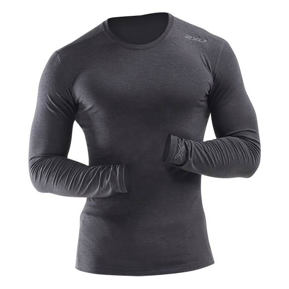 2XU Heat ondershirt lange mouw grijs heren MR6340a-BLMSRF