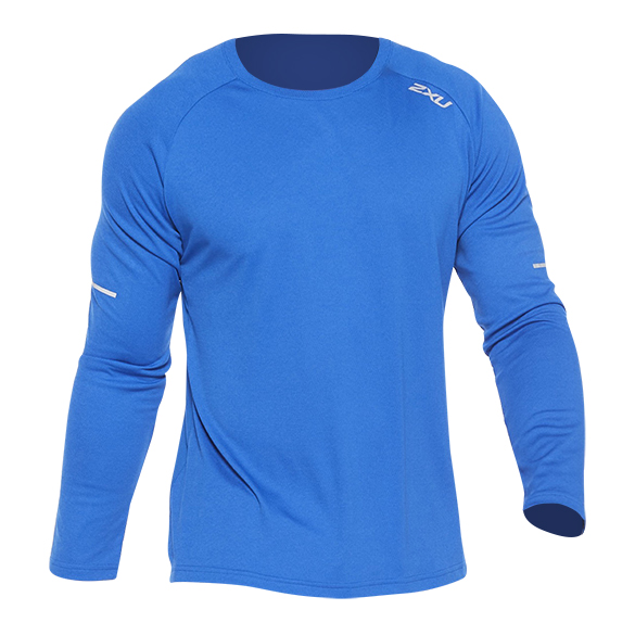 2XU XVENT G2 hardloopshirt lange mouw blauw heren MR6372a-CHCSRF