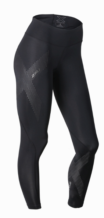 2XU Mid-rise compressie lange broek zwart dames WA2864bBLK/DRF