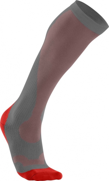 2XU Performance compressie sokken grijs/rood heren MA2442eGRY/RED