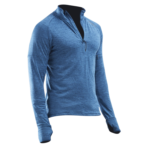 2XU Pursuit Thermal 1/4 Zip hardloopshirt lange mouw blauw heren MR6231a-POSSRF
