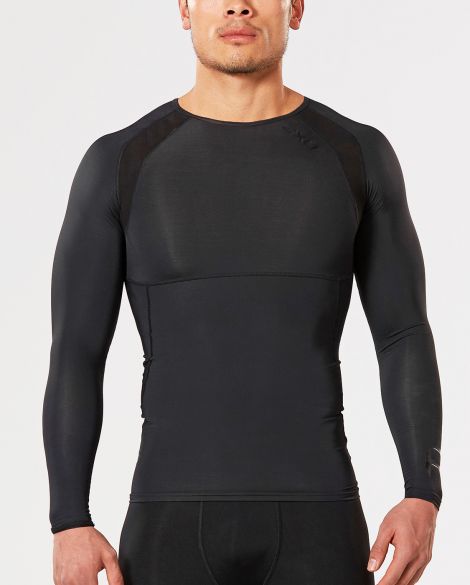 2XU Refresh Recovery compressieshirt lange mouw zwart heren MA4466a