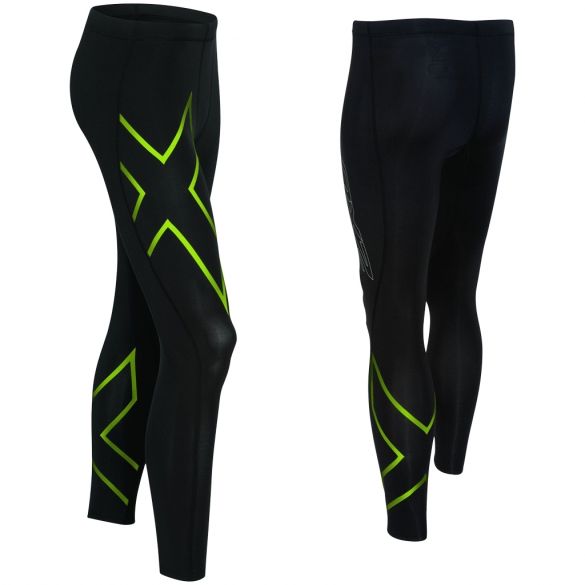 2XU TR2 Compression Tights zwart/groen heren MA3849bBLK/BGN