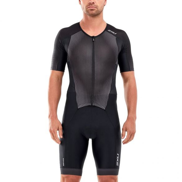 2XU Perform korte mouw trisuit zwart heren MT5525D-BLK/SDW-VRR
