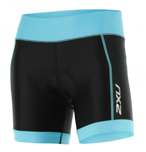2XU X-vent 4.5" Tri short zwart/lichtblauw dames WT4369bBLK/BLA