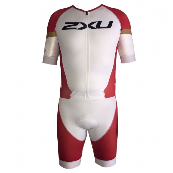 2XU Aero Tri-X Compressie Trisuit wit-rood heren MX3259d MX3259d