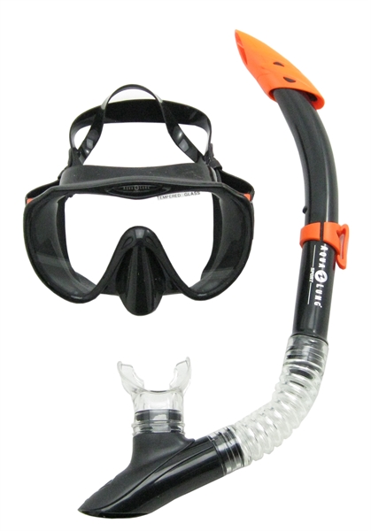 Aqua Lung Sport Malibu + Vera Cruz Snorkelset heren zwart AS906001BK