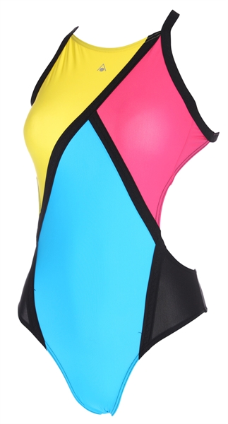 Aqua Sphere Koa Badpak dames zwart/geel AS095010738