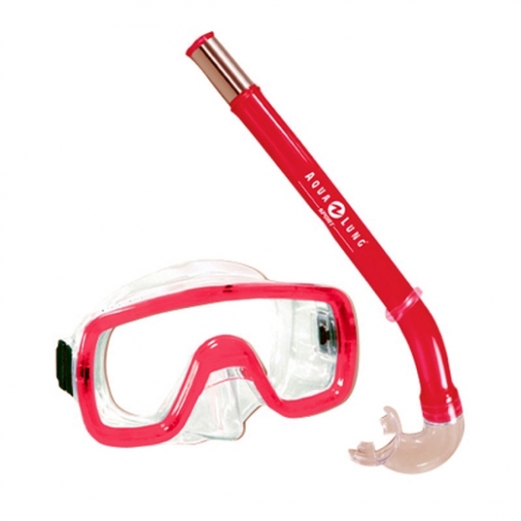 Aqua Lung Sport Peeka + Tonga Kids Snorkelset rood AS906007R