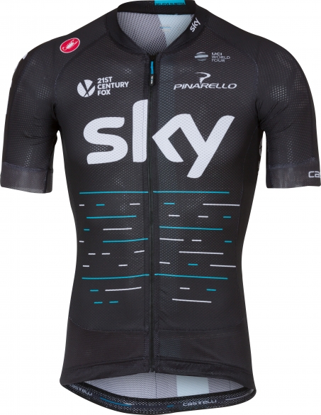 Castelli Team SKY Aero race 5.1 fietsshirt zwart heren 4007000-010