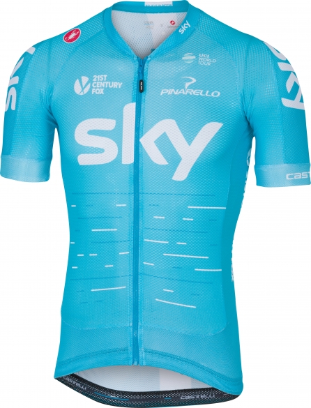 Castelli Team SKY Aero race 5.1 fietsshirt blauw heren 4007000-086