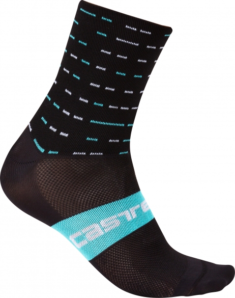 Castelli Team SKY Rosso corsa 10 fietssokken zwart 4007029-010