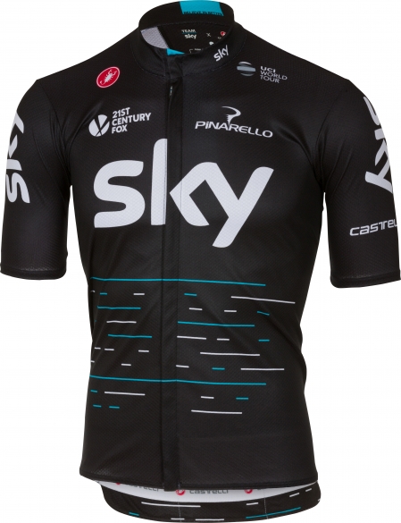 Castelli Team SKY podio fietsshirt zwart heren 4007075-010