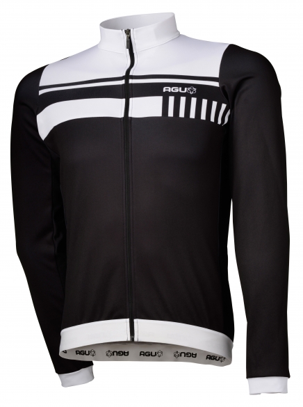 Agu Naro fietsshirt lange mouw zwart/wit heren 440595