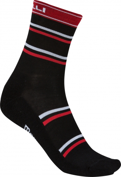 Castelli Gregge 12 fietssokken zwart/rood heren 11543-231 CA11543-231