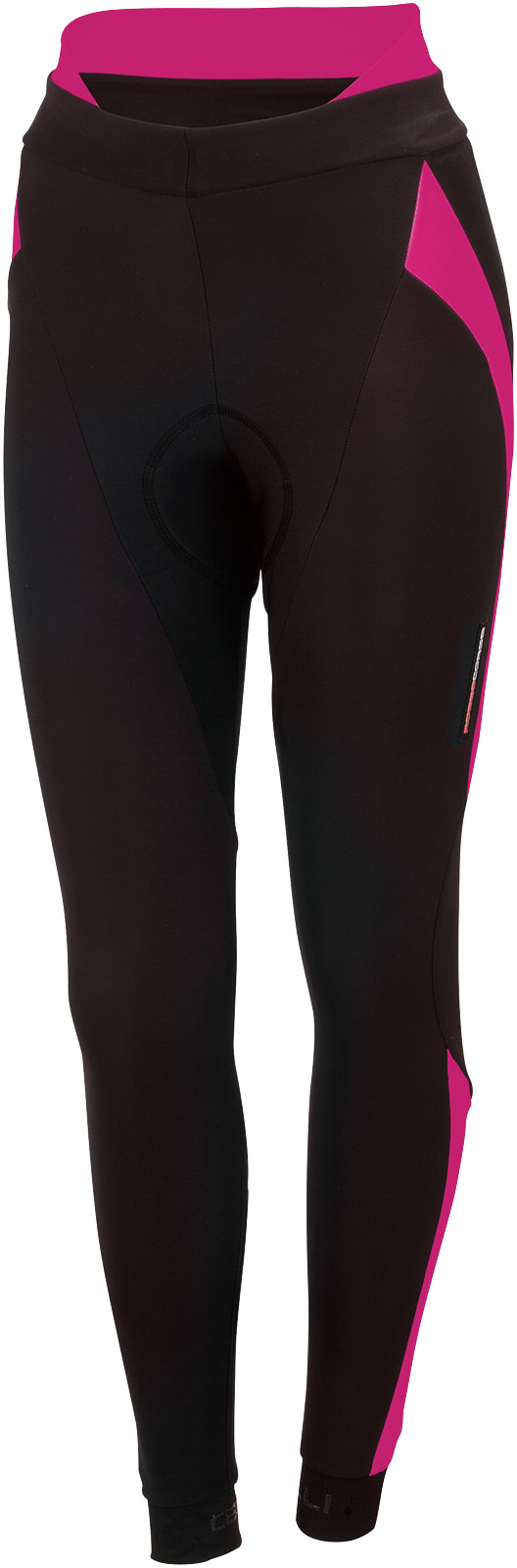 Castelli Sorpasso W fietsbroek lang zwart/raspberry dames 12534-011 CA12534-011