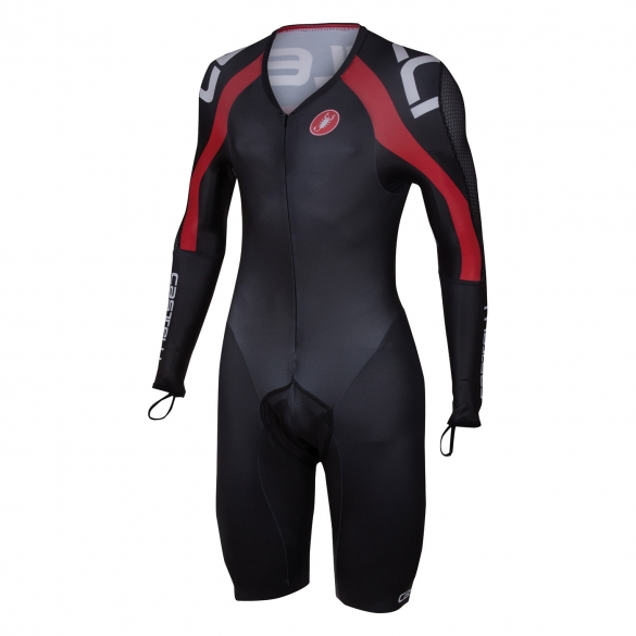 Castelli Body Paint 3.0 speed suit LS zwart/rood heren 14002-123 CA14002-123
