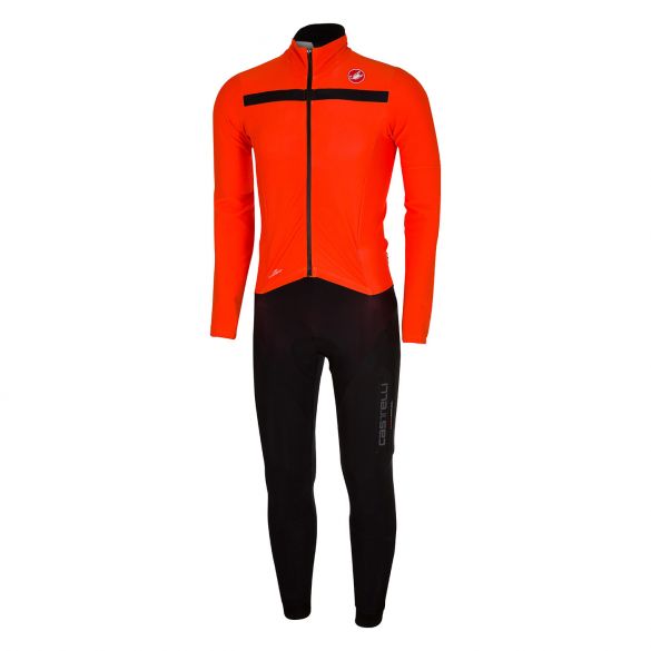 Castelli Sanremo 2 thermosuit oranje/zwart heren 14500-341