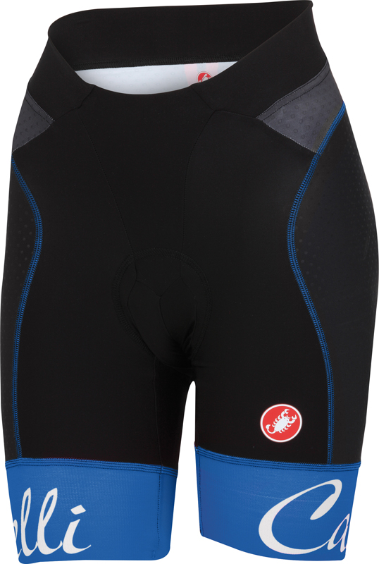 Castelli Free aero W short zwart/mat blauw dames 15045-054