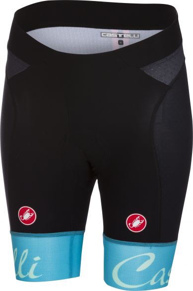 Castelli Free aero W short zwart/sky blauw dames 15045-861
