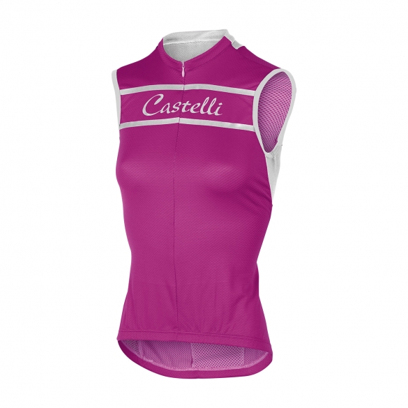 Castelli Promessa mouwloos jersey magenta dames 15053-028 CA15053-028